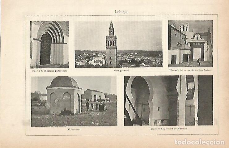 Postcards: LAMINA ESPASA 9085: Vistas de Lebrija Sevilla - Varios