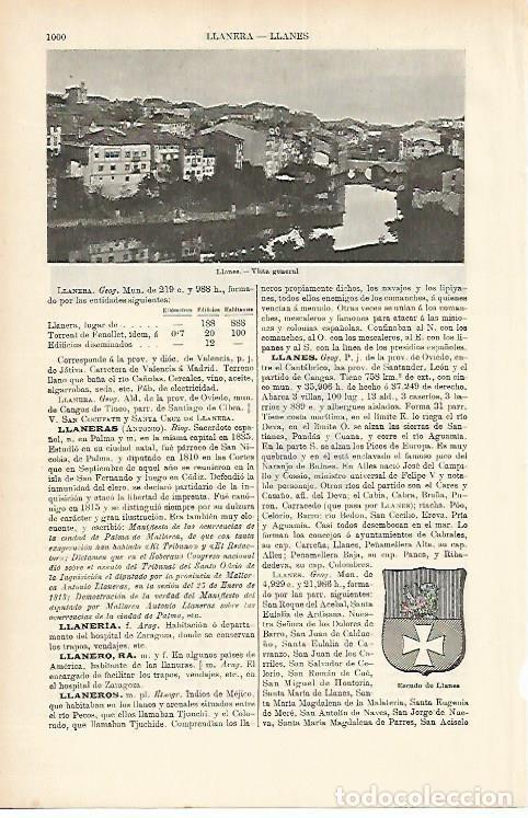 Postkarten: LAMINA ESPASA 1762: Vista general de Llanes Asturias - Varios Autores
