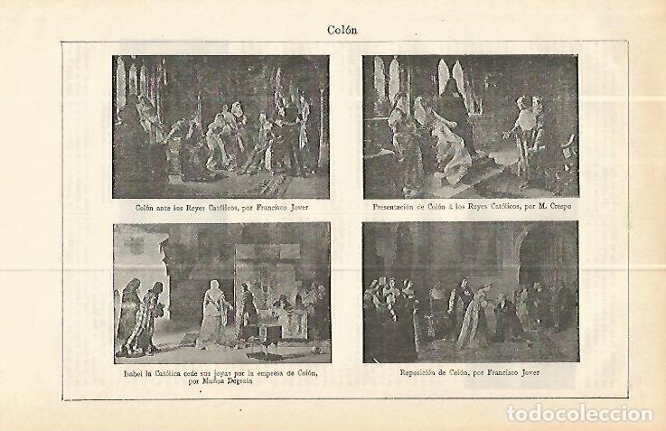 Postcards: LAMINA ESPASA 13942: Cuadros representando la vida de Cristobal Colon - Varios