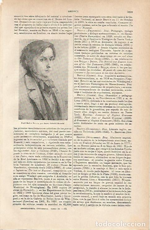 Cartoline: LAMINA ESPASA 11789: Ford Madox Brown por Rossetti - Varios
