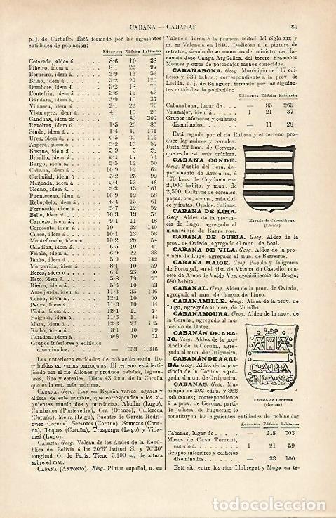 Postkarten: LAMINA ESPASA 14585: Escudo de Cabanas (Girona) y Canbanabona (Lleida) - Varios