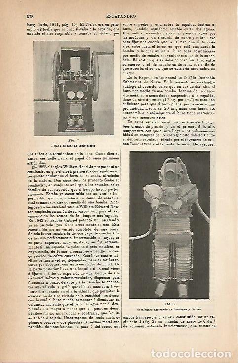 Cartoline: LAMINA ESPASA 18841: Escafandro de Buehenen y Gordon - Varios