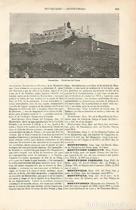 Postais: LAMINA ESPASA 8667: Fortaleza del Cerro en Montevideo Uruguay - Varios