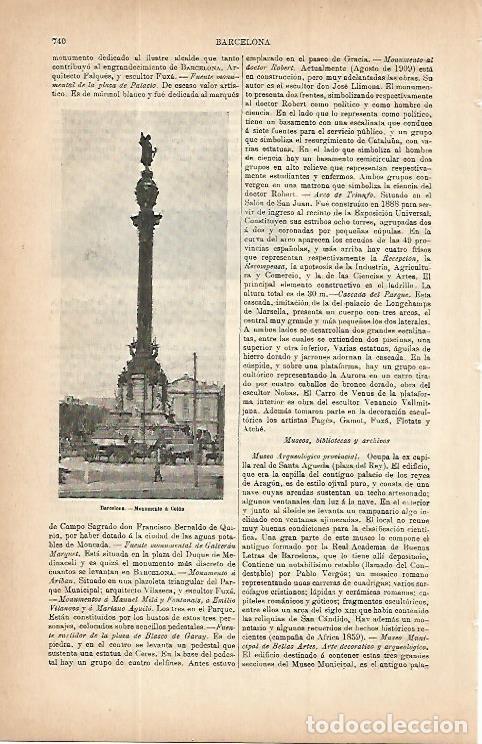 Postales: LAMINA ESPASA 9767: Monumento a Colon en Barcelona - Varios