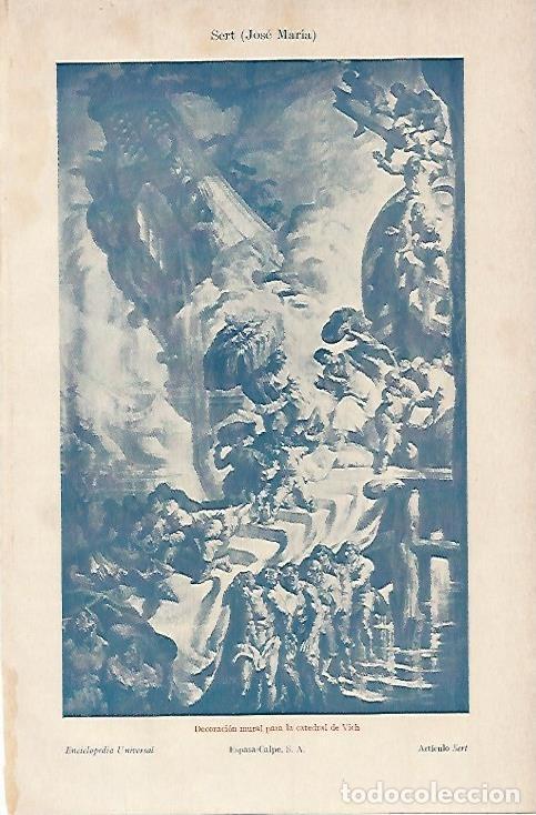 Postales: LAMINA ESPASA 589: Decoracion de la Catedral de Vic Barcelona por Jose Maria Sert - Varios autores