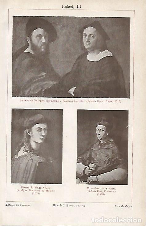 Postkarten: LAMINA ESPASA 5016: Retratos pintados por Rafael - Varios Autores