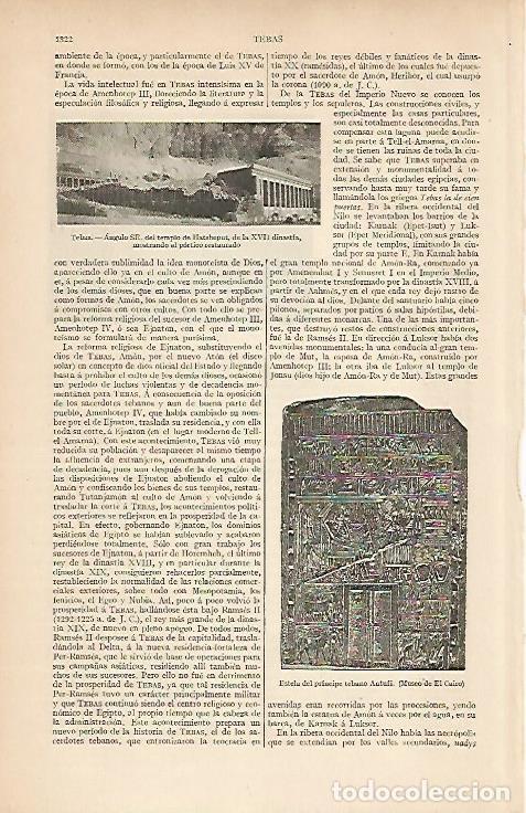 Postales: LAMINA ESPASA 5856: Templo de Hatshepsut en Tebas Egipto - Varios Autores