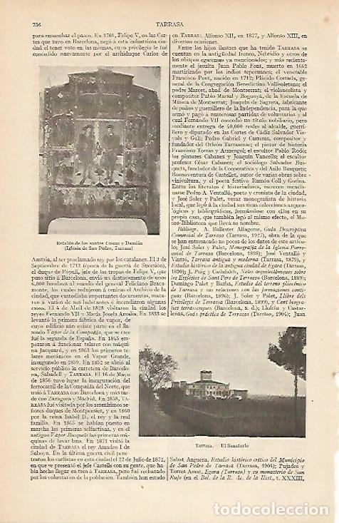 Postales: LAMINA ESPASA 5751: Sanatorio de Terrassa Barcelona - Varios Autores