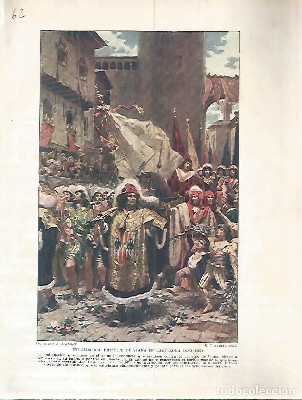 Postcards: LAMINA 4575: Entrada del Principe de Viana a Barcelona (a&ntilde;o 1461) - Manuel Rodriguez Codola