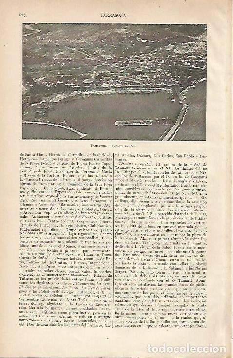 Cartoline: LAMINA ESPASA 5734: Vista aerea de Tarragona - Varios Autores