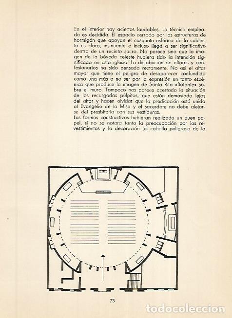 Postais: LAMINA 3618: Planta de la Iglesia de Santa Rita. Madrid - A. Fernandez Arenas