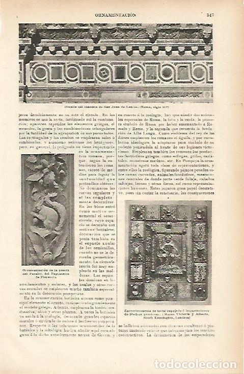 Cartes Postales: LAMINA ESPASA 7713: Detalle del claustro de San Juan de Letran Roma - Varios