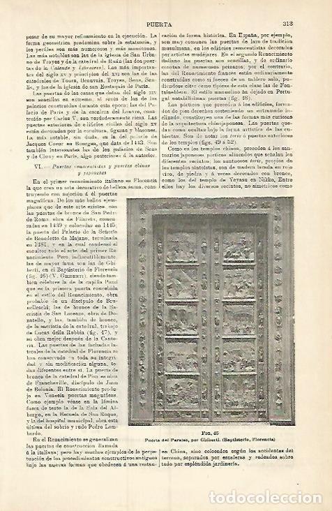 Postcards: LAMINA ESPASA 3745: Puerta del Paraiso por Ghiberti en Florencia - Varios Autores