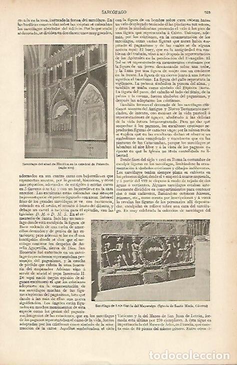 Postkarten: LAMINA ESPASA 19534: Sarcofago del abad de Husillos en Palencia - Varios