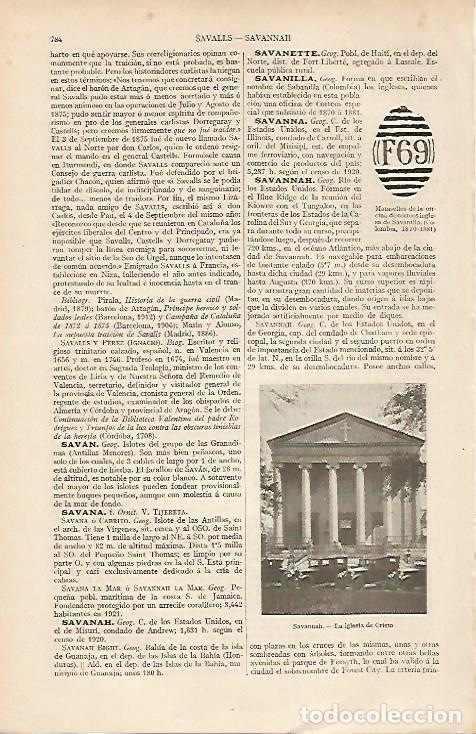 Postkarten: LAMINA ESPASA 19586: Iglesia de Cristo en Savannah Estados Unidos - Varios