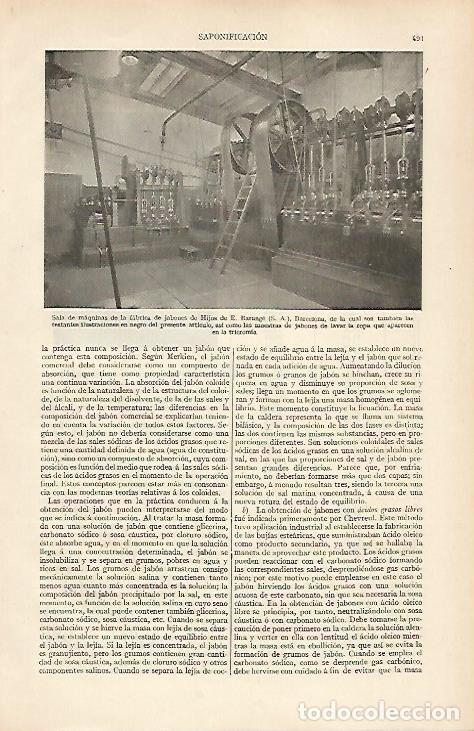 Postkarten: LAMINA ESPASA 19520: Sala de maquinas de la fabrica de jabones E. Barange de Barcelona - Varios