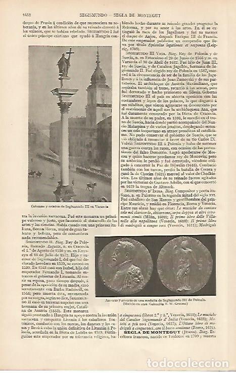 Postais: LAMINA ESPASA 19668: Columna de Seegismundo III en Varsovia - Varios