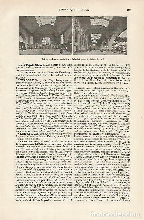 Cartes Postales: LAMINA ESPASA 19790: Estacion de Leipzig Alemania - Varios