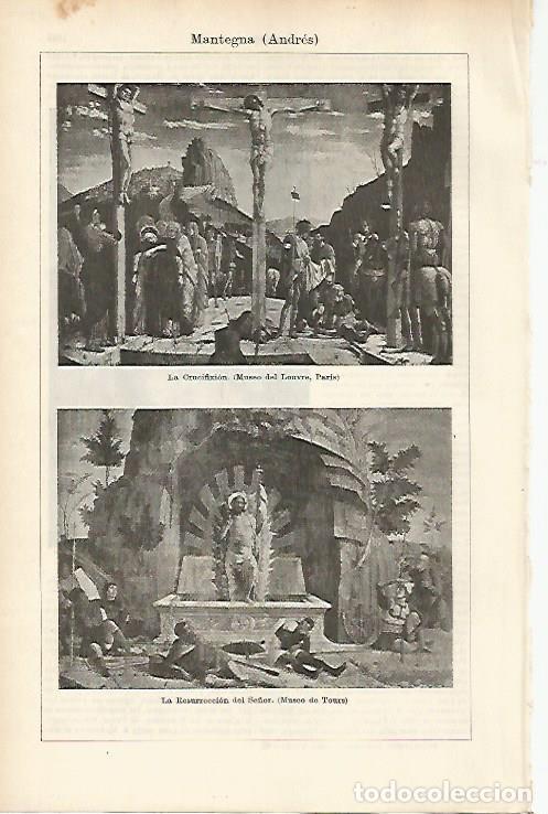 Postkarten: LAMINA ESPASA 3994: La Crucifixion y La Resurreccion de Cristo por Mantegna - Varios Autores
