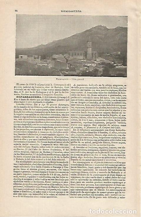 Cartoline: LAMINA ESPASA 16236: Vista de Esparraguera Barcelona - Varios