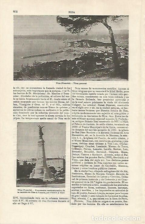 Postkarten: LAMINA ESPASA 20204: Vistas de Niza - Varios