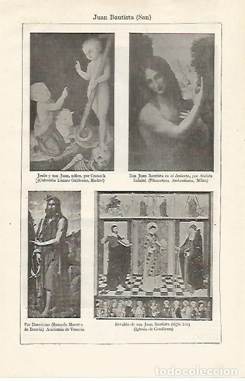 Postales: LAMINA ESPASA 21074: San Juan Bautista por Salaini Cranach y Bonvicino - Varios