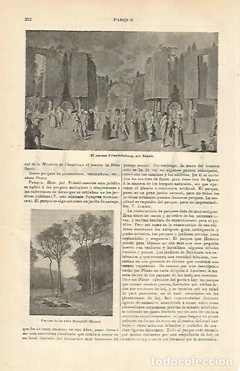 Postkarten: LAMINA ESPASA 23372: El parque Friedrichsberg por Schultz - Varios