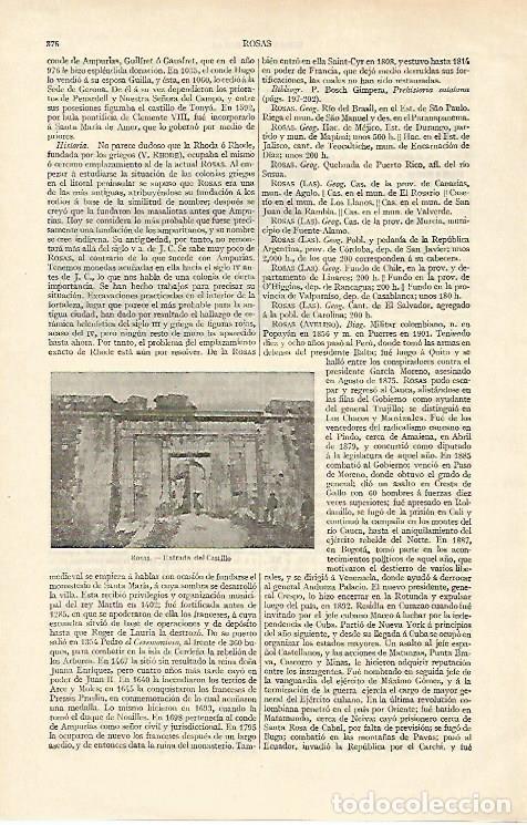 Postais: LAMINA ESPASA 16951: Castillo de Roses Girona - Varios
