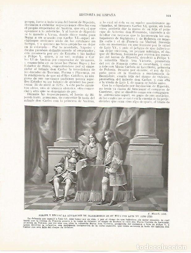 Cartoline: LAMINA 9191: Felipe V recibe la anulacion del matrimonio de su hija con Luis XV en 1725 - Manuel Rod