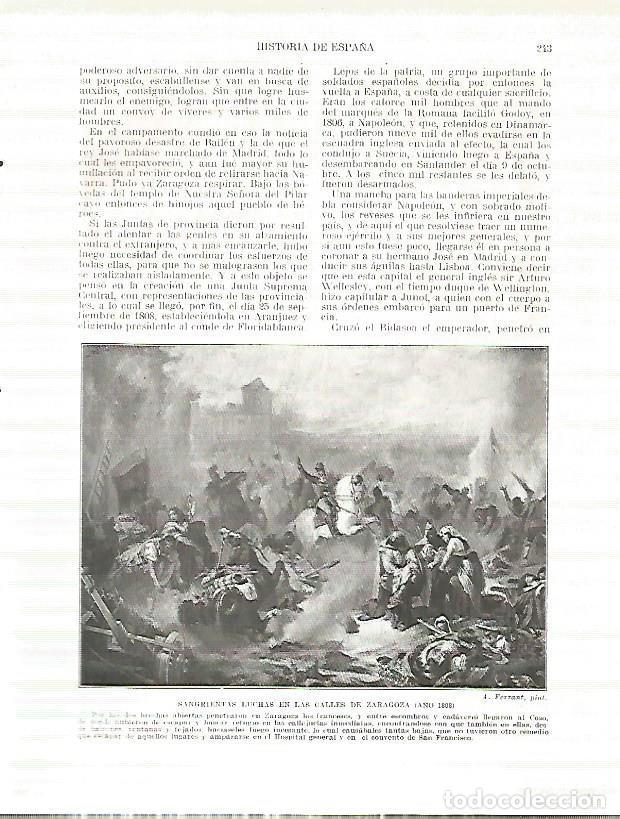 Postais: LAMINA 9240: Luchas en Zaragoza en 1808 - Manuel Rodriguez Codola