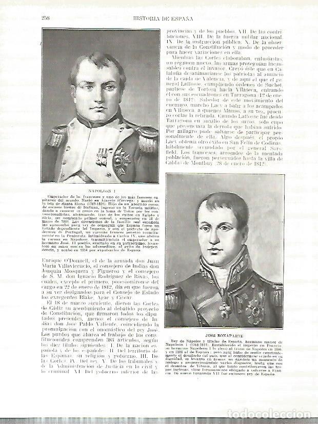 Postkarten: LAMINA 9248: Retratos de Napoleon I y de Jose Bonaparte - Manuel Rodriguez Codola