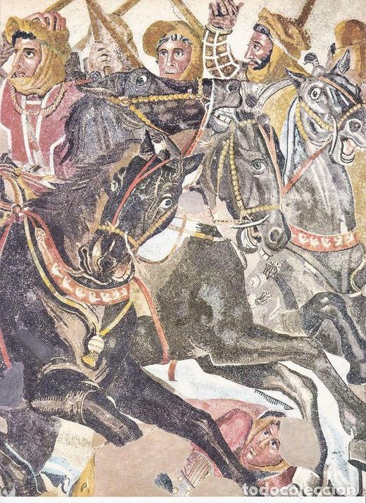 Postcards: LAMINA 6587: Diario en la batalla de Issos detalle del mosaico de Alejandro Magno - Varios
