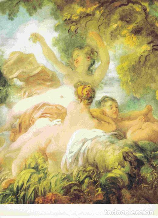 Postales: LAMINA 6712: Jean-Honore Fragonard Las ba&ntilde;istas detalle - Varios