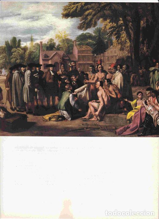 Postales: LAMINA 6717: Benjamin West El tratado de Penn con los indios - Varios