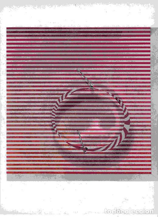 Cartoline: LAMINA 6783: Julio Le Parc Circulo en contorsion sobre trama roja - Varios