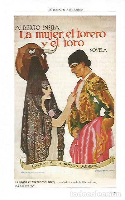 Postales: LAMINA COSSIO 51039: La mujer el torero y el toro novela de Alberto Insua - Varios