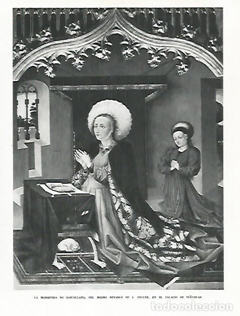 Postales: LAMINA 8971: La Marquesa de Santillana tabla de J. Ingles - G. Gomez de la Serna