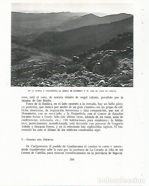 Postales: LAMINA 8959: Subida a Guadarrama - G. Gomez de la Serna