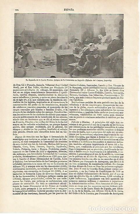 Postcards: LAMINA ESPASA 19960: La leyenda de la Santa Forma en Segovia - Varios