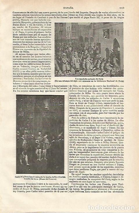 Postais: LAMINA ESPASA 19965: Los espa&ntilde;oles saliendo de Paris - Varios