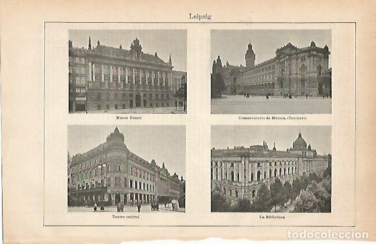 Postkarten: LAMINA ESPASA 9123: Vistas de Leipzig - Varios