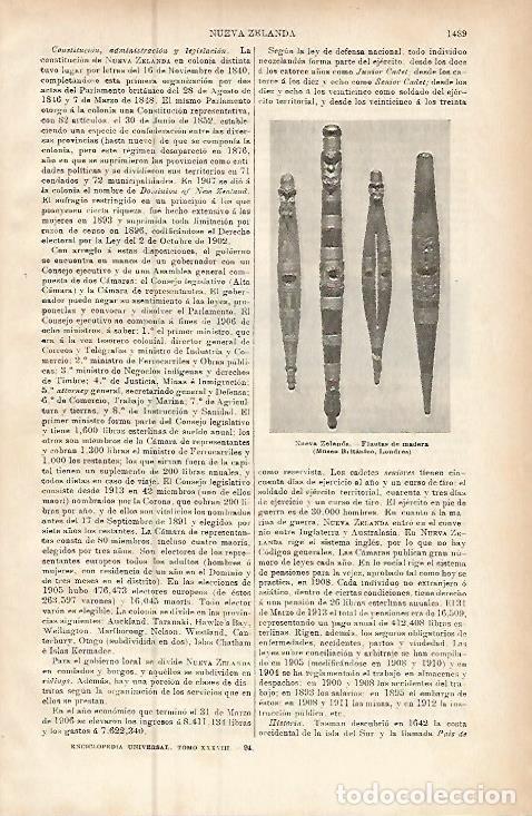 Postales: LAMINA ESPASA 9636: Flautas de madera de Nueva Zelanda - Varios