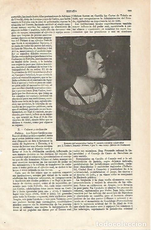 Postales: LAMINA ESPASA 19962: Retrato de Carlos V por Van Orley - Varios
