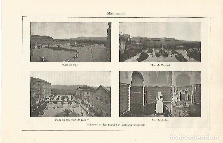 Cartoline: LAMINA ESPASA 18618: Manicomio de Sant Boi de Llobregat Barcelona - Varios