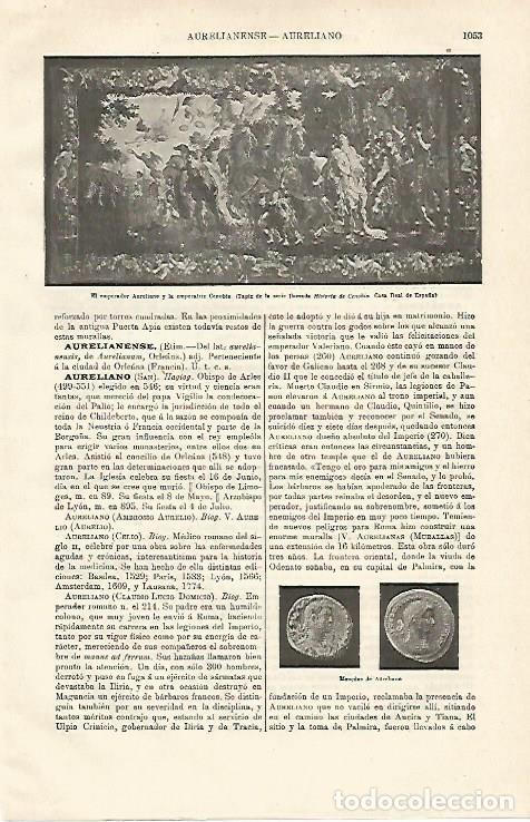 Cartoline: LAMINA ESPASA 12992: El emperador Aureliano y la emperatriz Cenobia tapiz - Varios