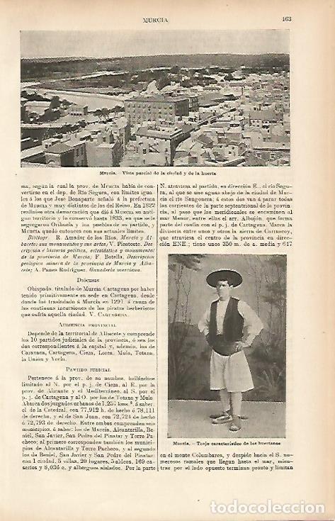 Cartoline: LAMINA ESPASA 11532: Vista general de Murcia - Varios