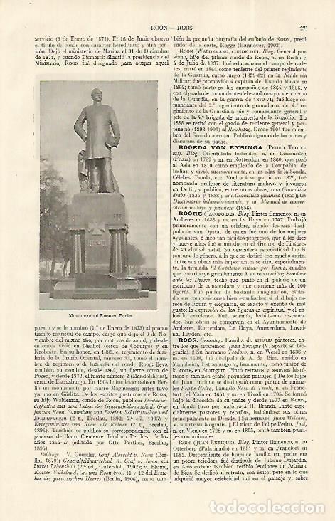 Postcards: LAMINA ESPASA 19240: Monumento a Roon en Berlin - Varios