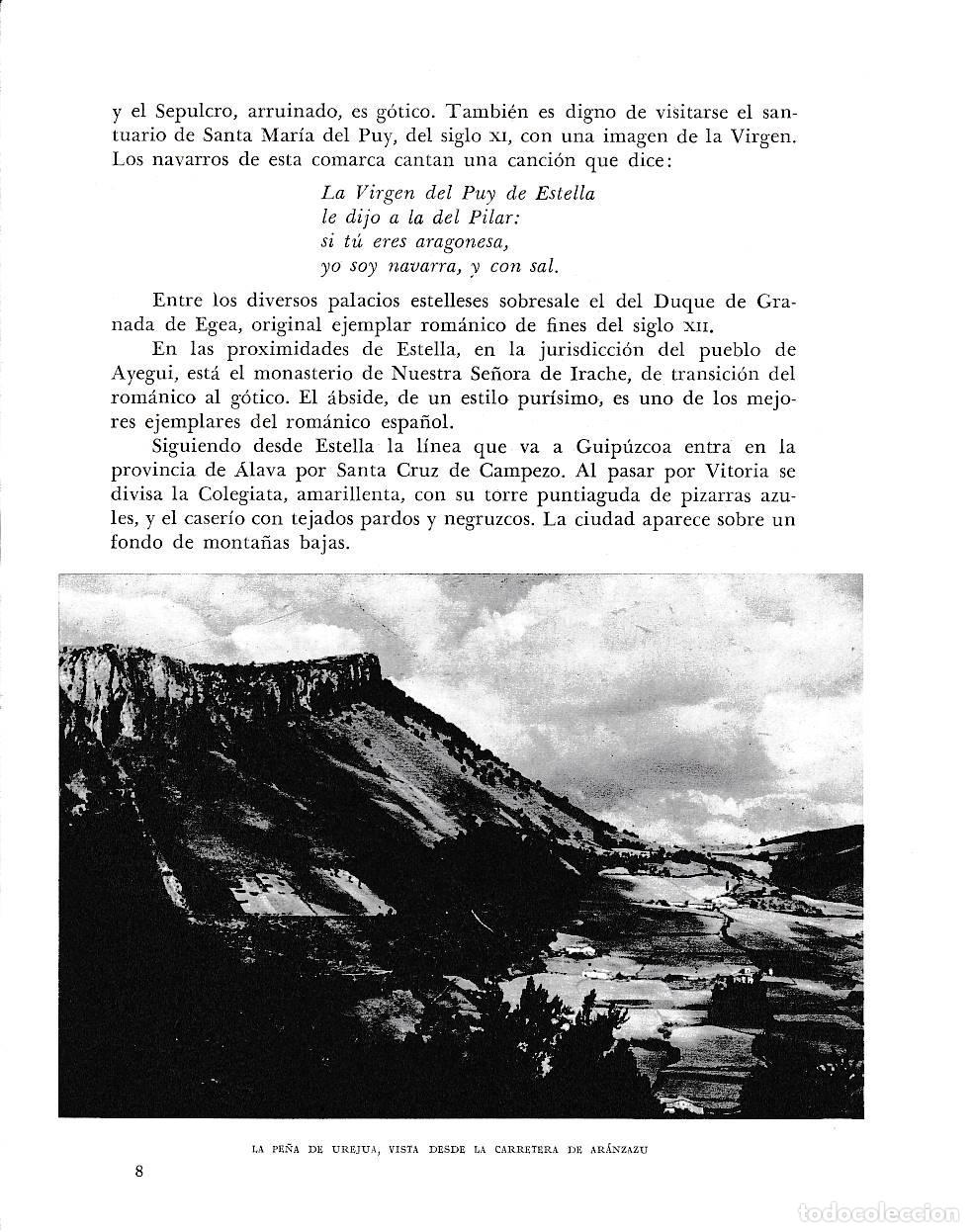 Cartoline: LAMINA 6120: Pe&ntilde;a de Urejua vista desde carretera de Aranzazu - Pio Baroja