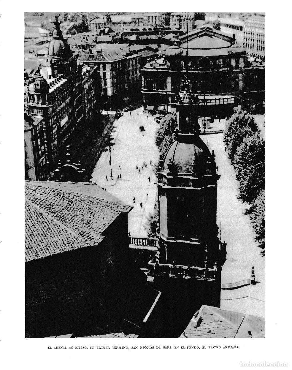 Cartoline: LAMINA 6174: El Arenal de Bilbao San Nicolas de Barri y el teatro Arriaga - Pio Baroja