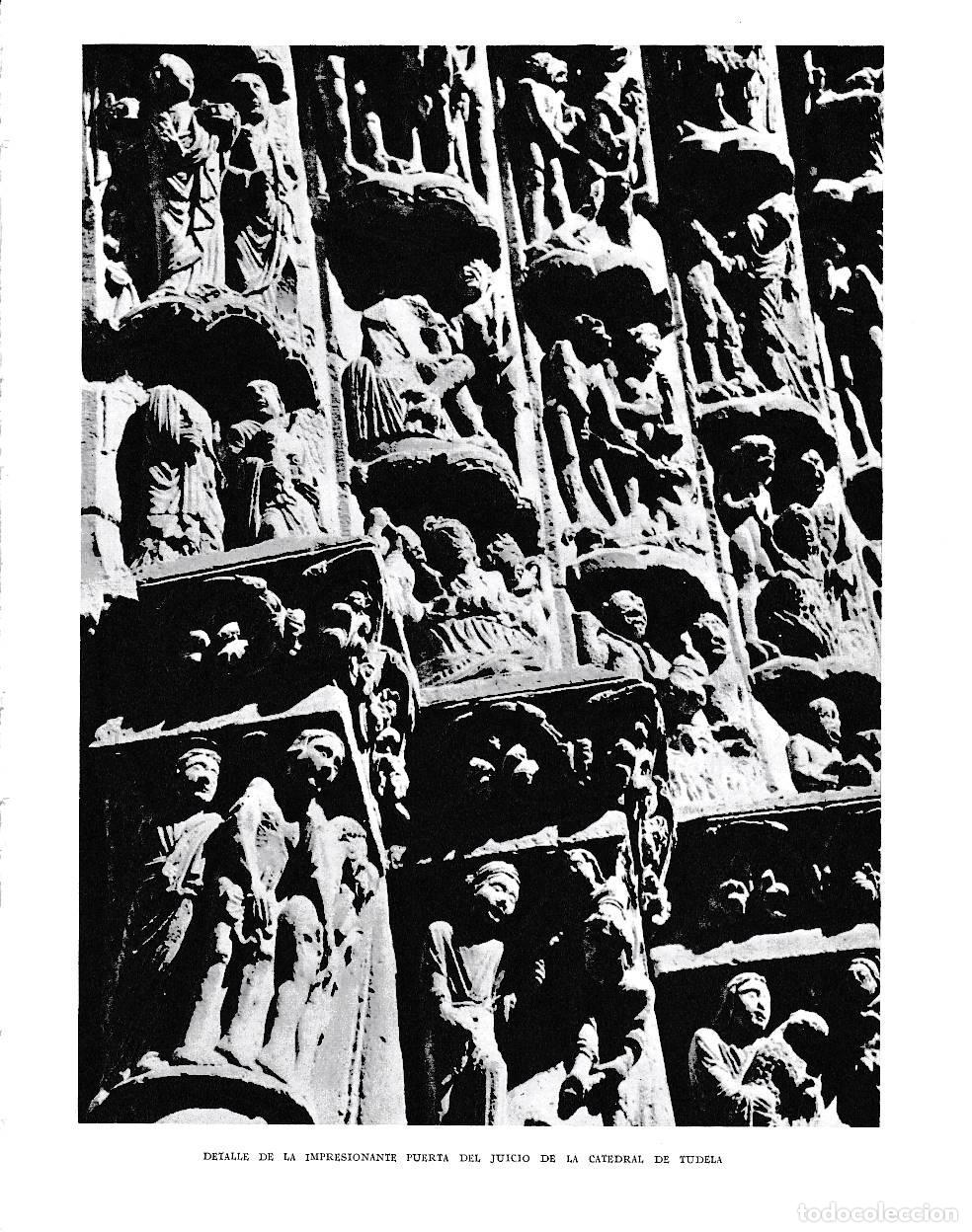 Postales: LAMINA 6232: Puerta del Juicio de la Catedral de Tudela - Pio Baroja